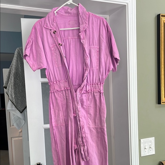Universal Thread Pink Buttoned Jumpsuit - Picture 4 of 6